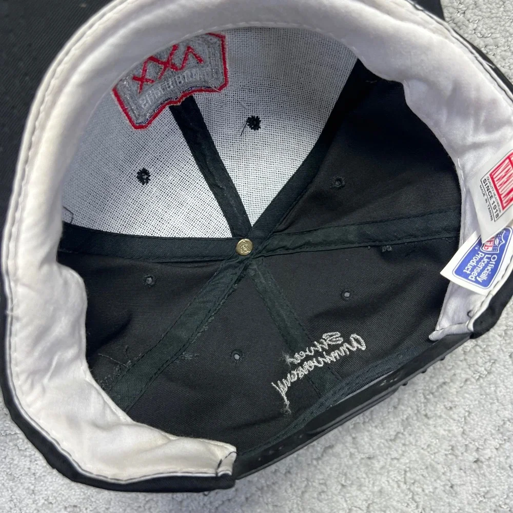 VTG‎ 1991 Super Bowl XXV Hat Black American Needle Snapback Silver Anniversary